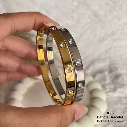 Bangle Bracelet | BB32 | Gold