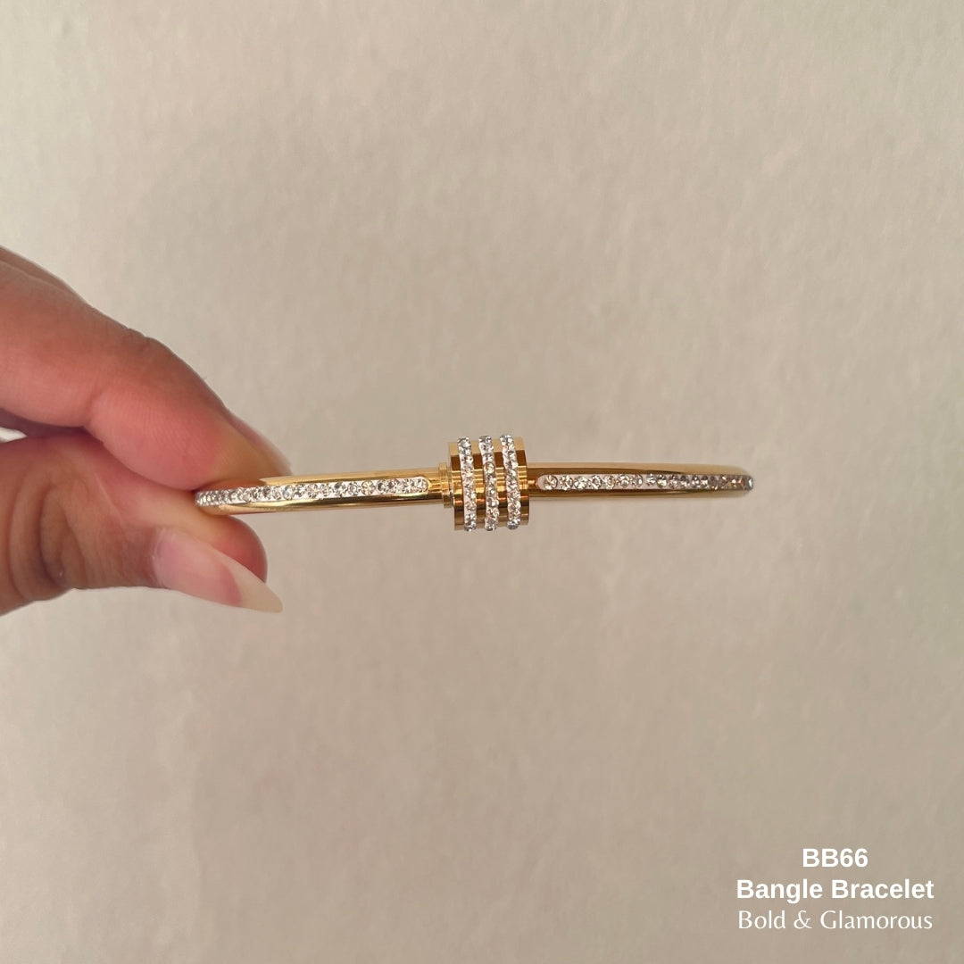 Bangle Bracelet | BB66 | Gold