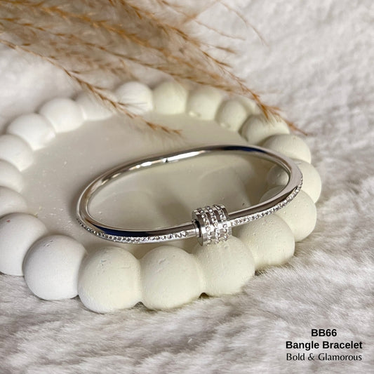 Bangle Bracelet | BB66 | Silver