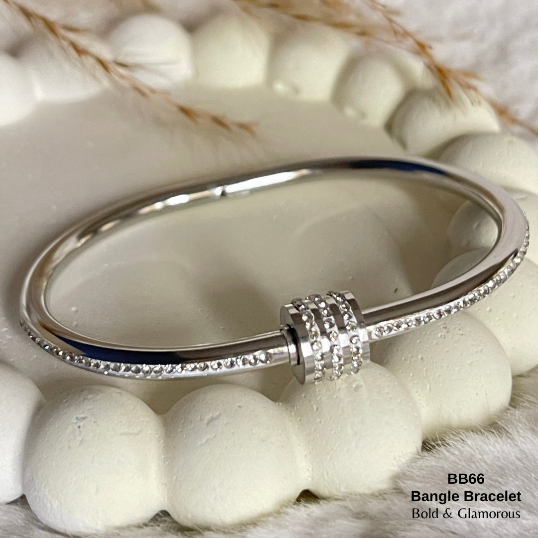 Bangle Bracelet | BB66 | Silver