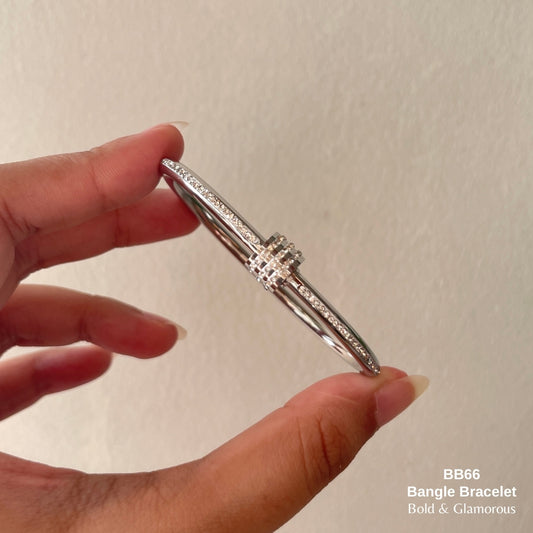 Bangle Bracelet | BB66 | Silver