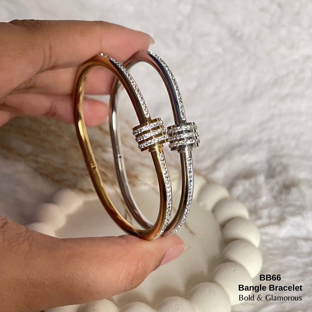 Bangle Bracelet | BB66 | Silver