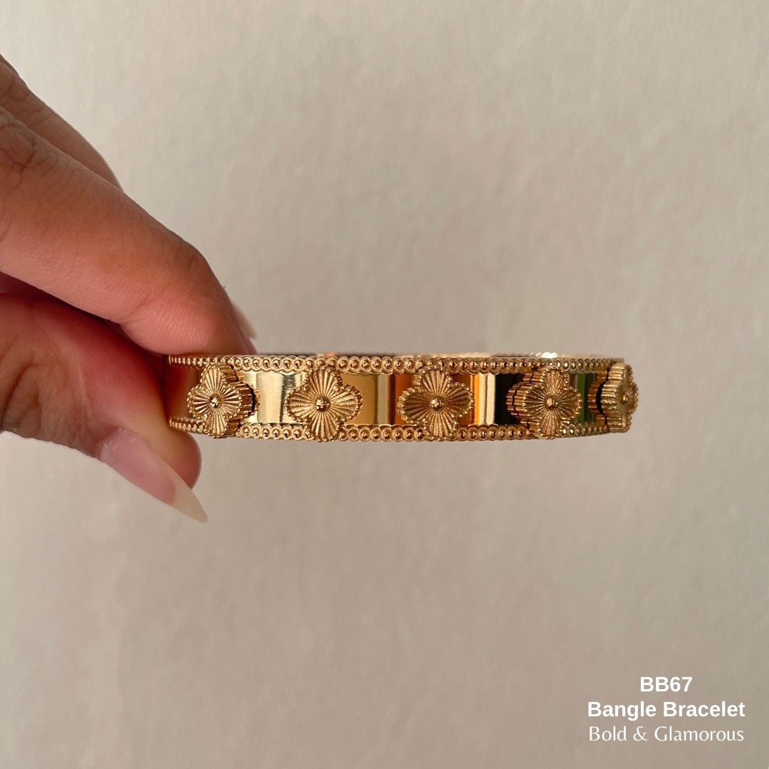 Bangle Bracelet | BB67 | Gold