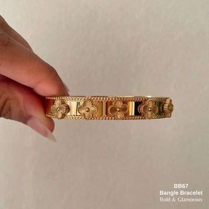 Bangle Bracelet | BB67 | Gold