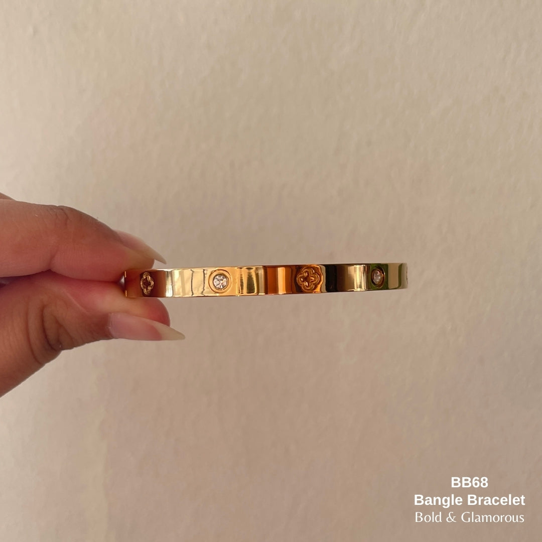 Bangle Bracelet | BB68 | Gold