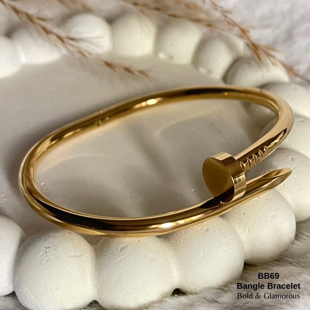 Bangle Bracelet | BB69 | Gold