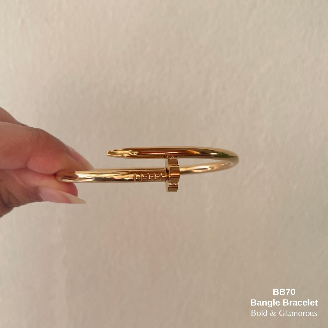 Bangle Bracelet | BB70 | Gold