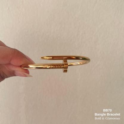 Bangle Bracelet | BB70 | Gold