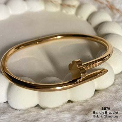 Bangle Bracelet | BB70 | Gold
