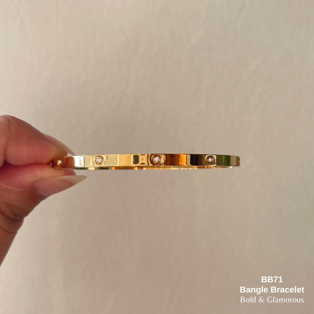Bangle Bracelet | BB71 | Gold