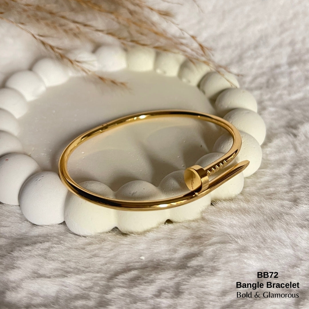 Bangle Bracelet | BB72 | Gold