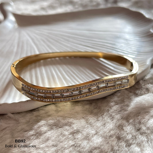 Bangle Bracelet | BB92 | Gold
