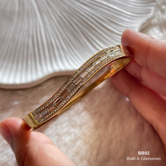 Bangle Bracelet | BB92 | Gold