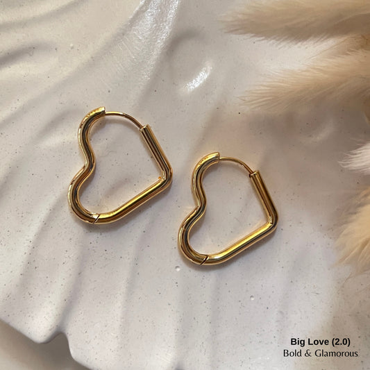 Shape Hoop Earring 2.0 | Big Love | Gold
