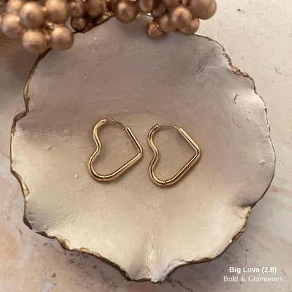 Shape Hoop Earring 2.0 | Little Love | Gold