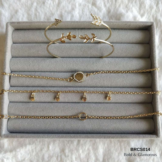 Bracelet Set | BRCS014 | Gold