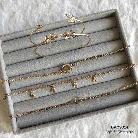 Bracelet Set | BRCS014 | Gold