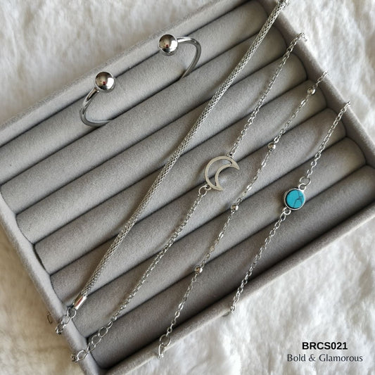 Bracelet Set | BRCS021 | Silver