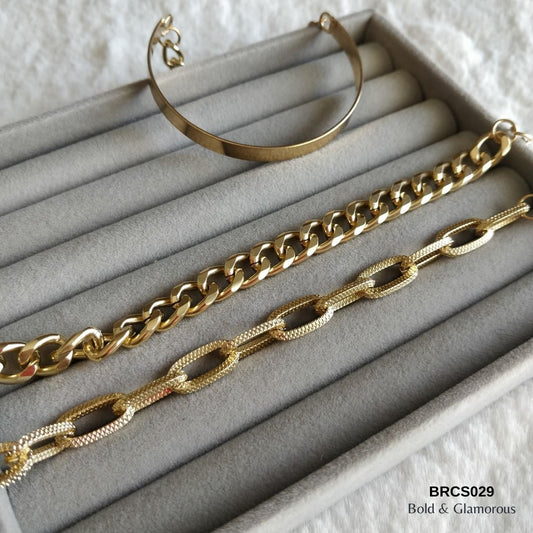 Bracelet Set | BRCS029 | Gold