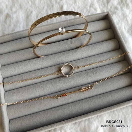 Bracelet Set | BRCS031 | Gold