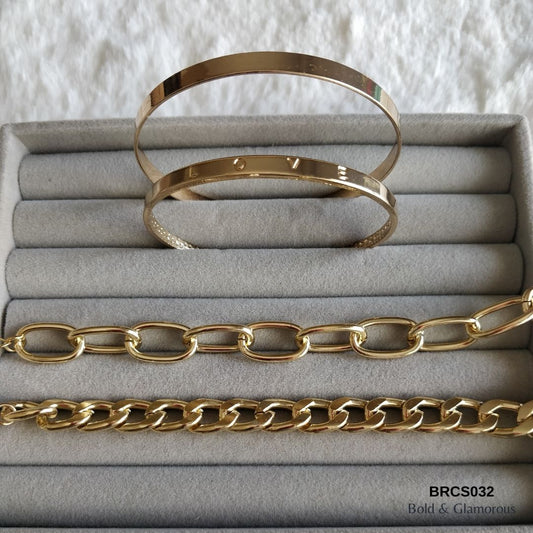 Bracelet Set | BRCS032 | Gold
