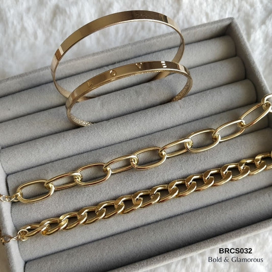 Bracelet Set | BRCS032 | Gold