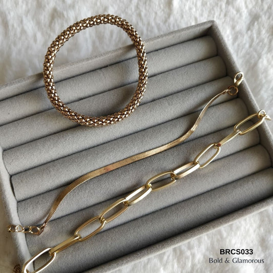 Bracelet Set | BRCS033 | Gold