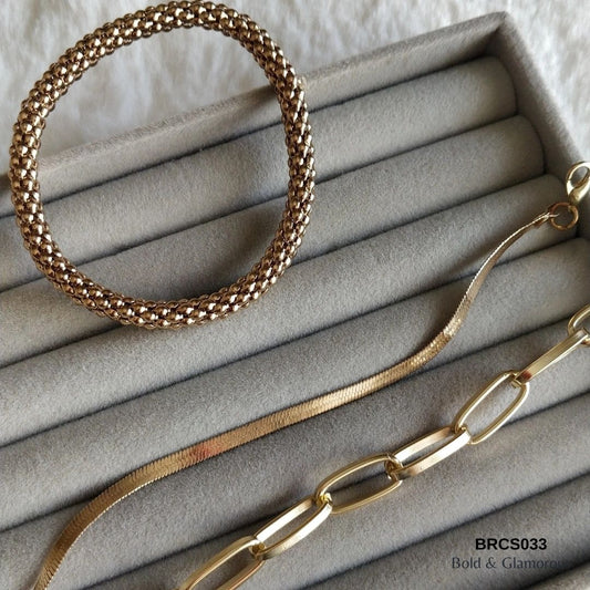 Bracelet Set | BRCS033 | Gold