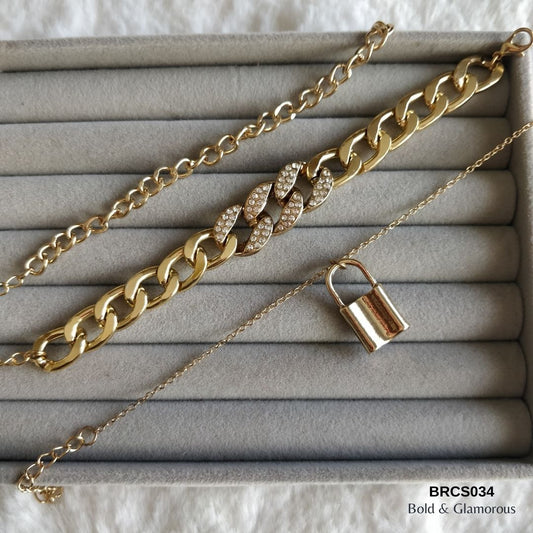 Bracelet Set | BRCS034 | Gold