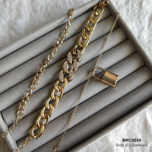 Bracelet Set | BRCS034 | Gold