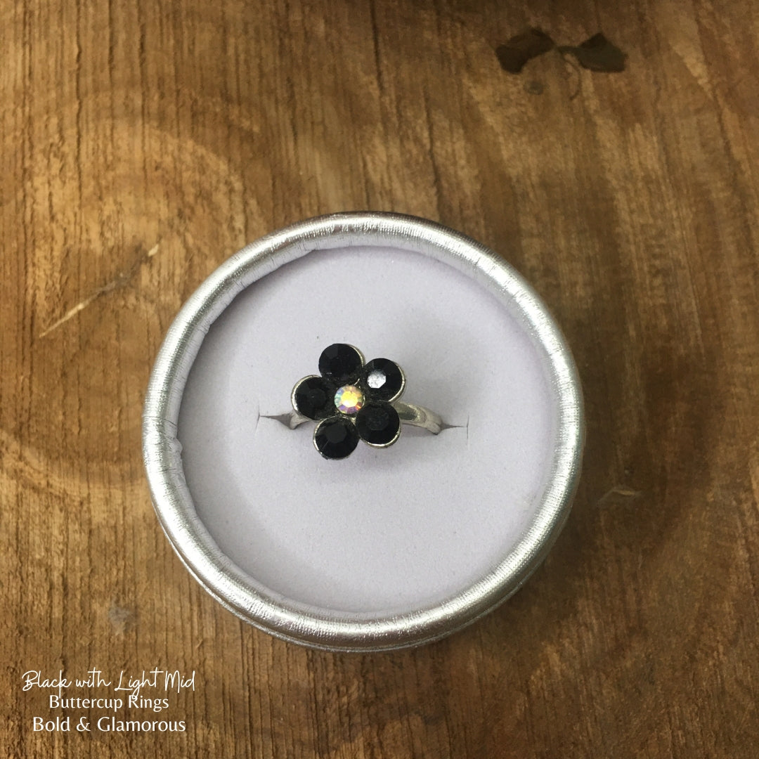 Buttercup Ring | BUCR01  | Black with Mid Light