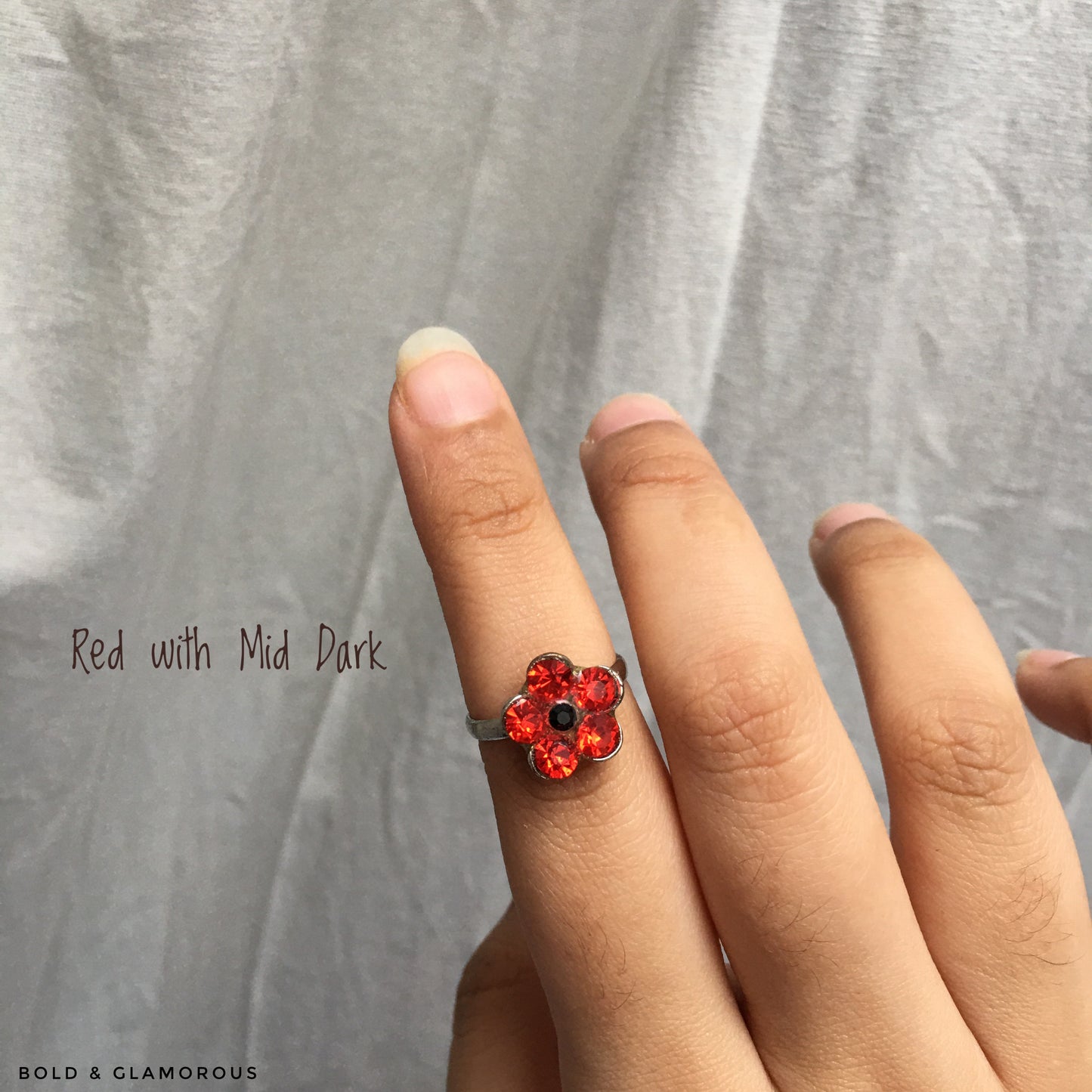 Buttercup Ring | BUCR01  | Red with Mid Dark