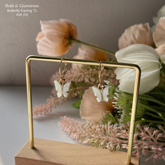 Butterfly Earrings | Type 1 | BPTE1 | Blue Ash Gold