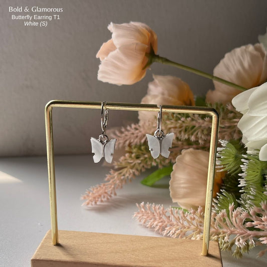 Butterfly Earrings | Type 1 | BPTE1 | White Silver