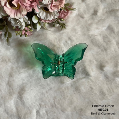 Butterfly Hair Claw Clip | HBC01 | Emerald Green