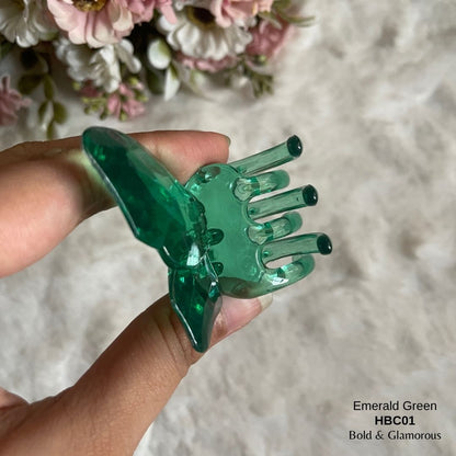 Butterfly Hair Claw Clip | HBC01 | Emerald Green