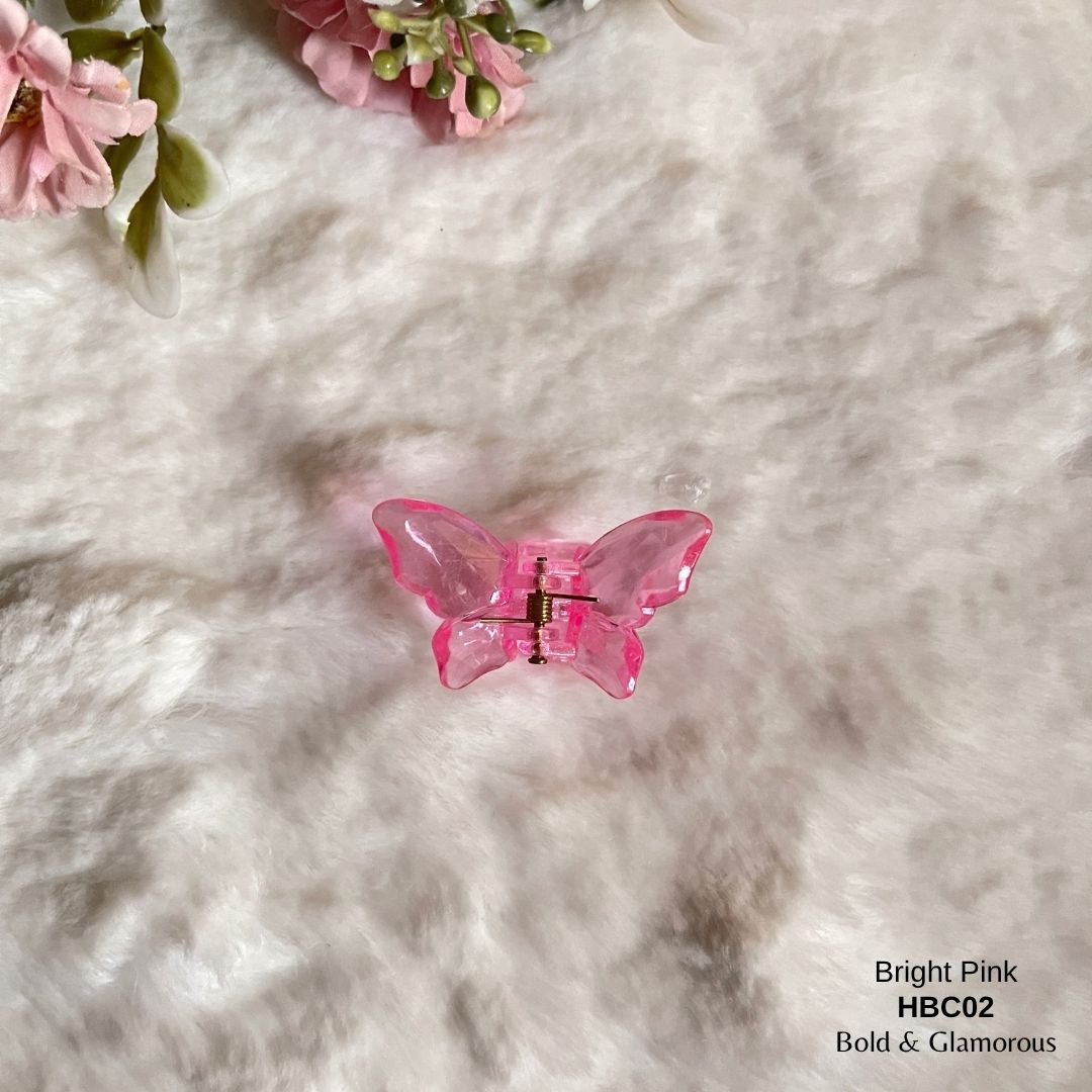 Butterfly Hair Claw Clip | HBC02 | Bright Pink
