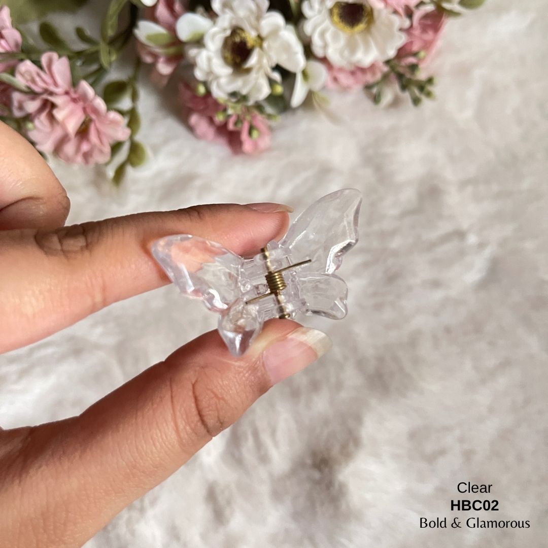 Butterfly Hair Claw Clip | HBC02 | Clear