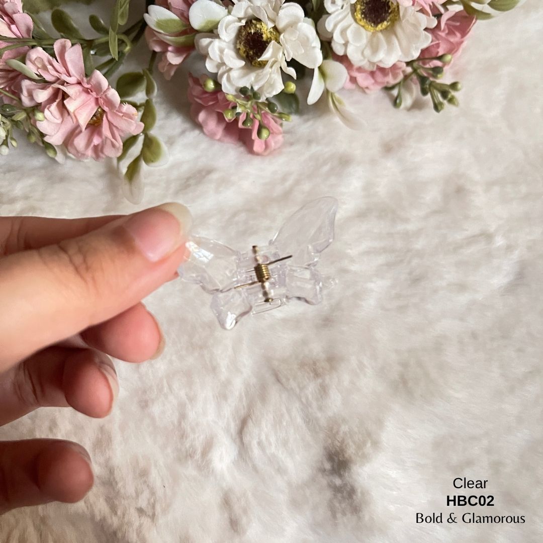 Butterfly Hair Claw Clip | HBC02 | Clear