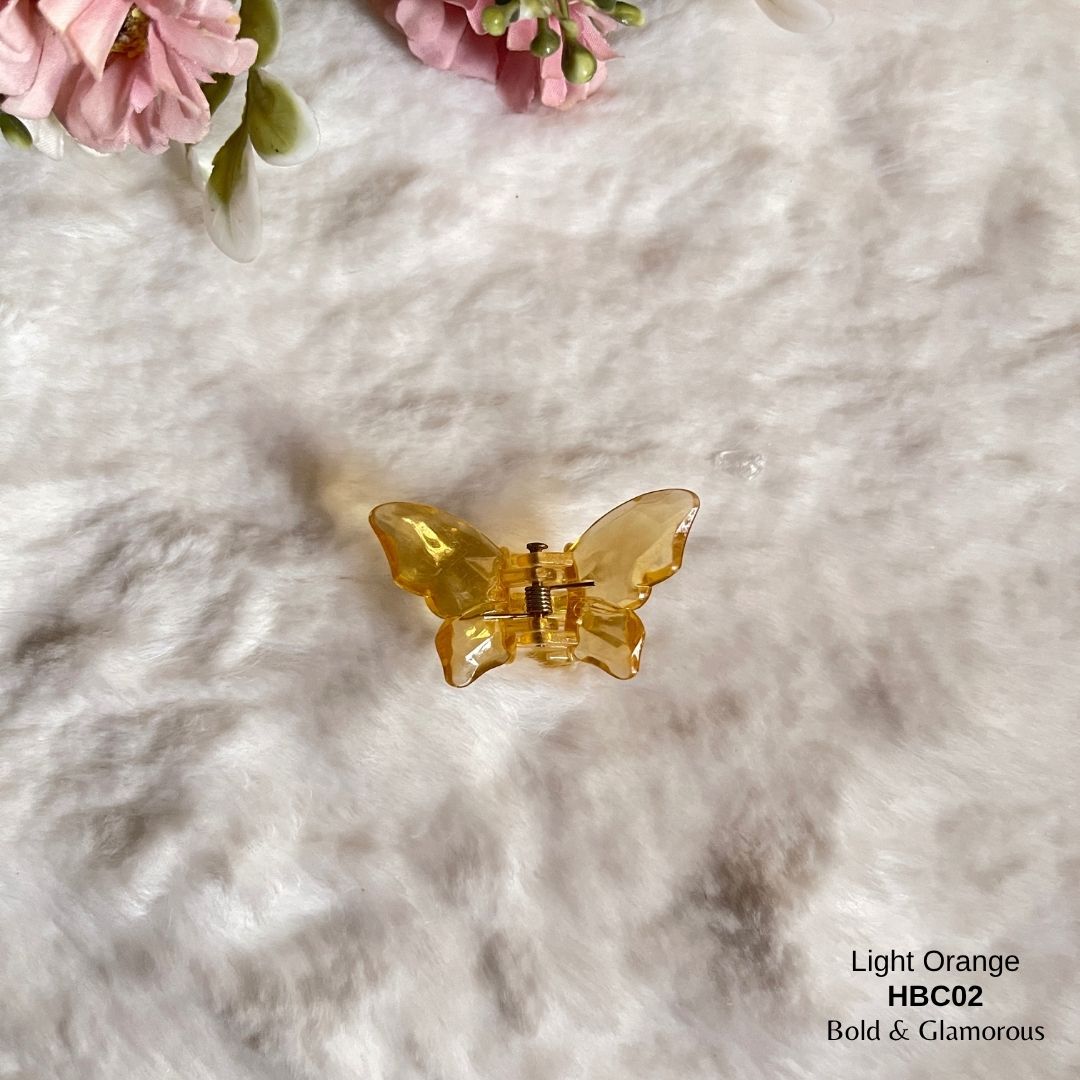 Butterfly Hair Claw Clip | HBC02 | Light Orange