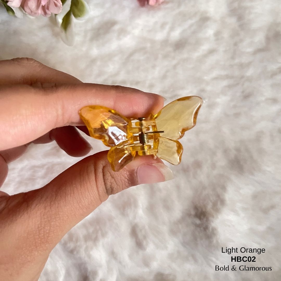 Butterfly Hair Claw Clip | HBC02 | Light Orange