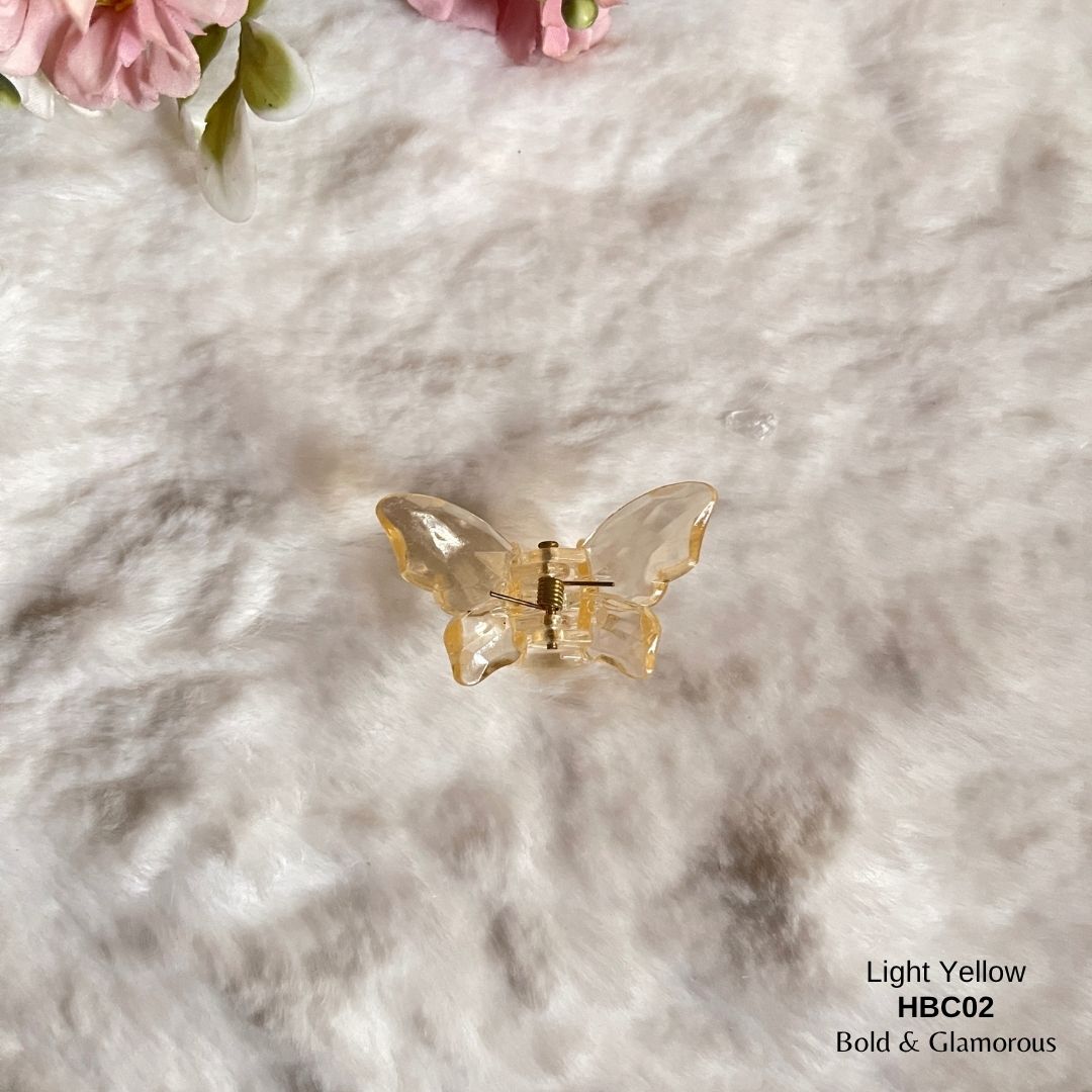 Butterfly Hair Claw Clip | HBC02 | Light Yellow