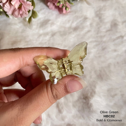 Butterfly Hair Claw Clip | HBC02 | Olive Green