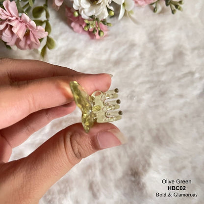 Butterfly Hair Claw Clip | HBC02 | Olive Green