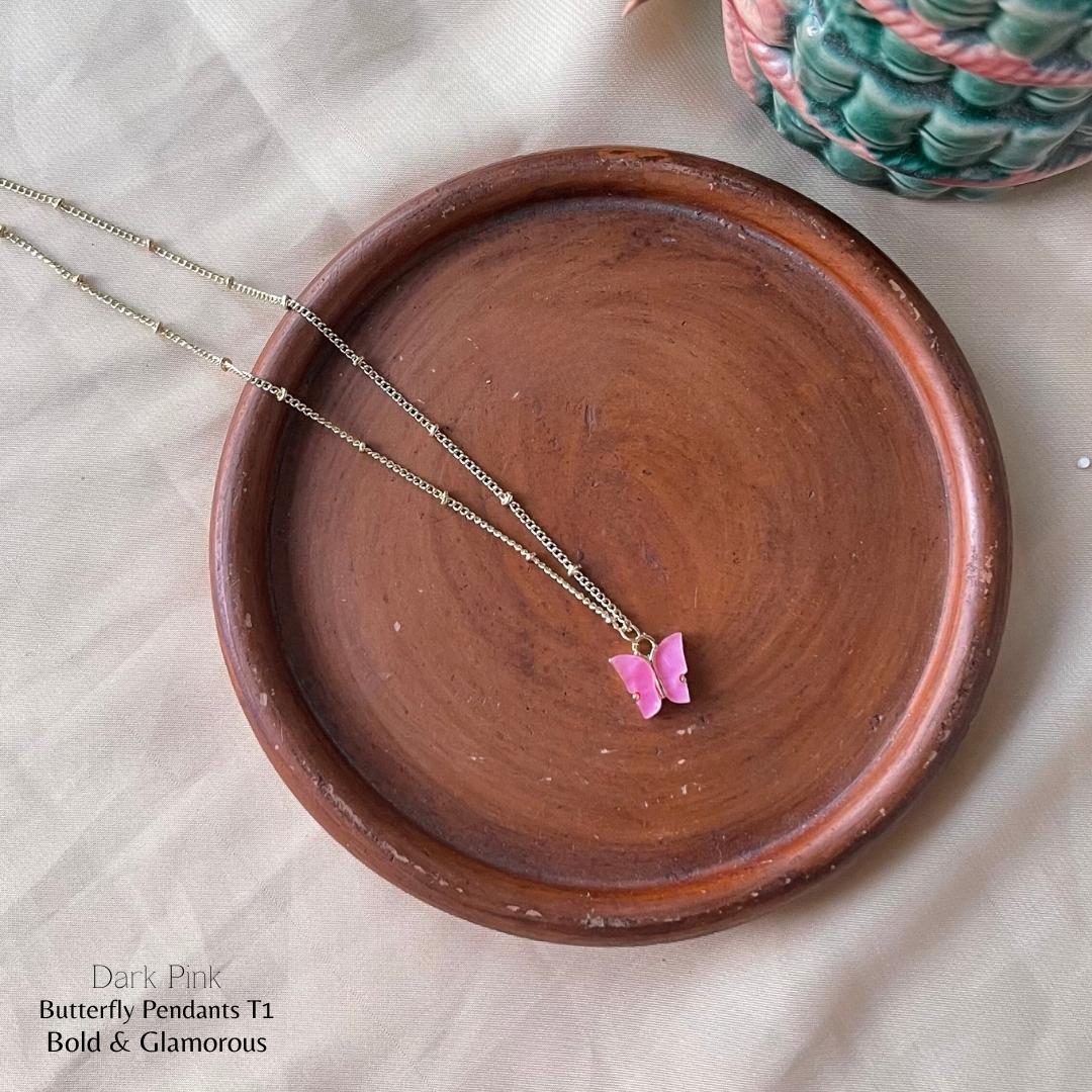 Butterfly Pendant | Type 1 | BPT1 | Dark Pink