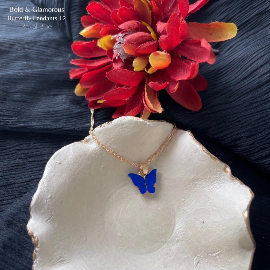 Butterfly Pendant | Type 2 | BPT2 | Dark Blue