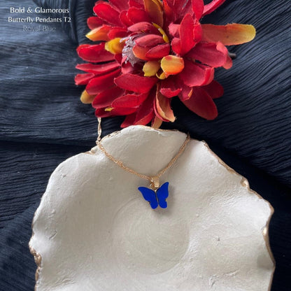 Butterfly Pendant | Type 2 | BPT2 | Dark Blue