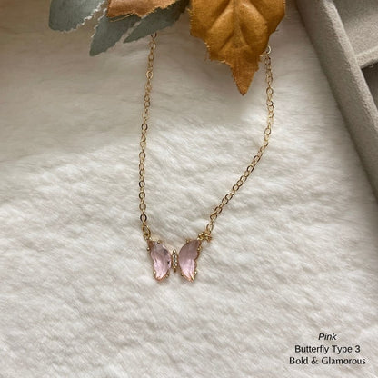 Butterfly Pendant | Type 3 | BPT3 | Pink