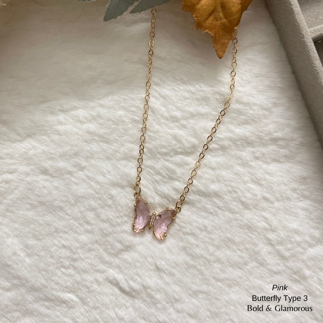 Butterfly Pendant | Type 3 | BPT3 | Pink