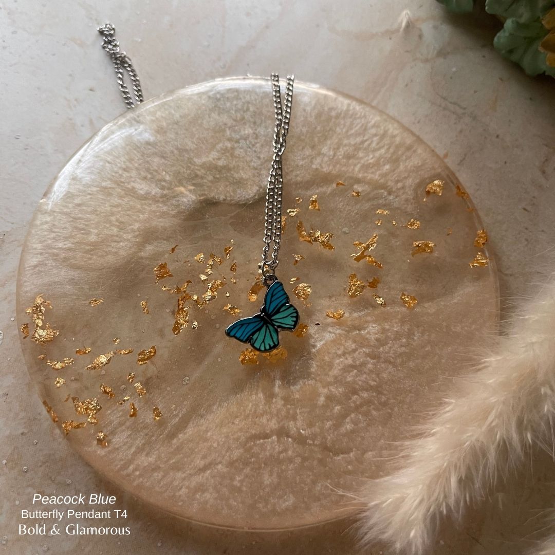 Butterfly Pendant | Type 4 | BPT4 | Peacock Blue